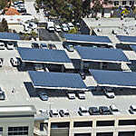 A multi-level solar parking facility in San Diego, California.
